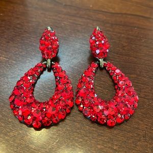Red Jim Ball earrings!